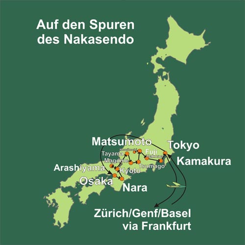 Wandern Sie entlang des Nakasendo, dem alten Verbindungsweg zwischen Tokyo und Kyoto. Route dieser Reise