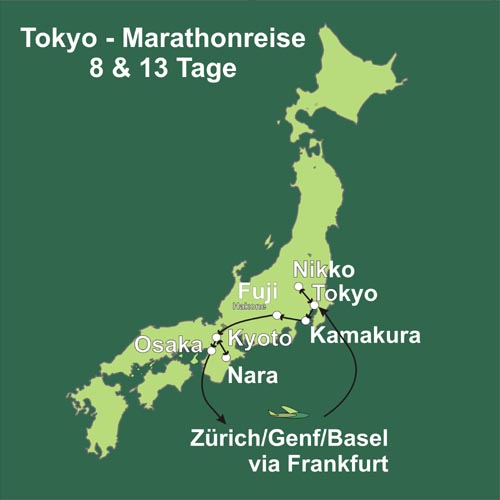 Laufen Sie mit bei einem der weltbekanntesten Marathons. Route dieser Reise