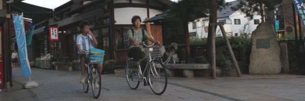 Radfahrer in Japan