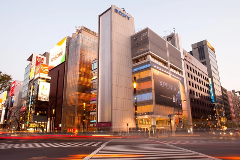 Ginza Einkaufsstrasse Tokyo