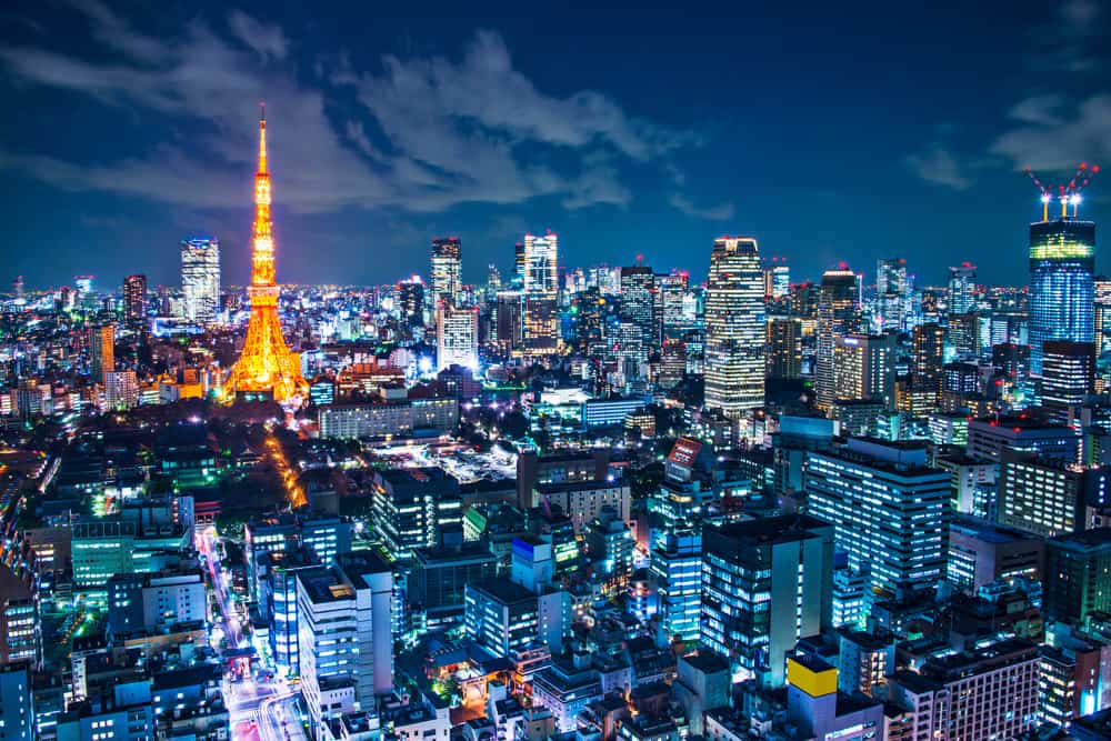 Tokyo Tower bei Nacht