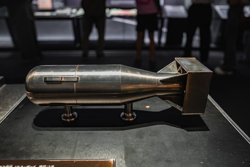 Little Boy Bombenmodell im Hiroshima Museum