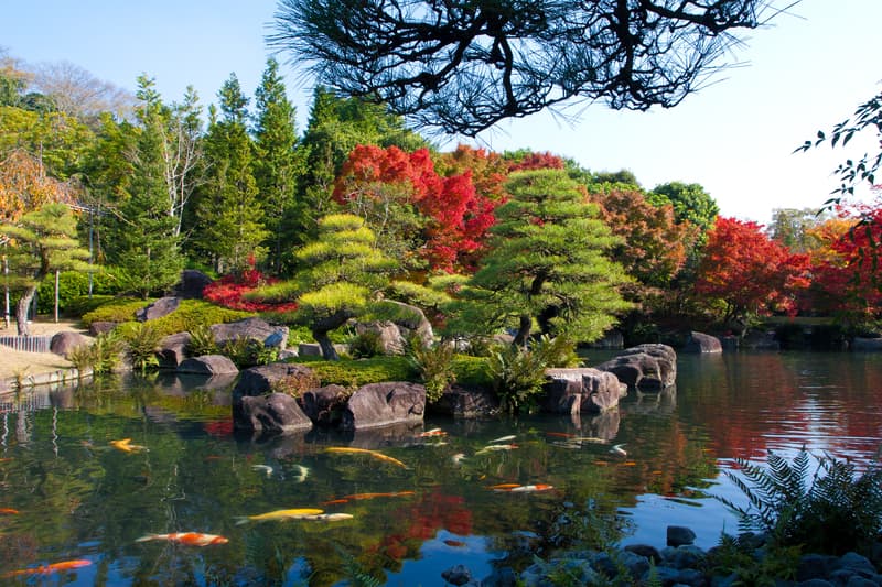 Koko-en Garten Teich in Himeji